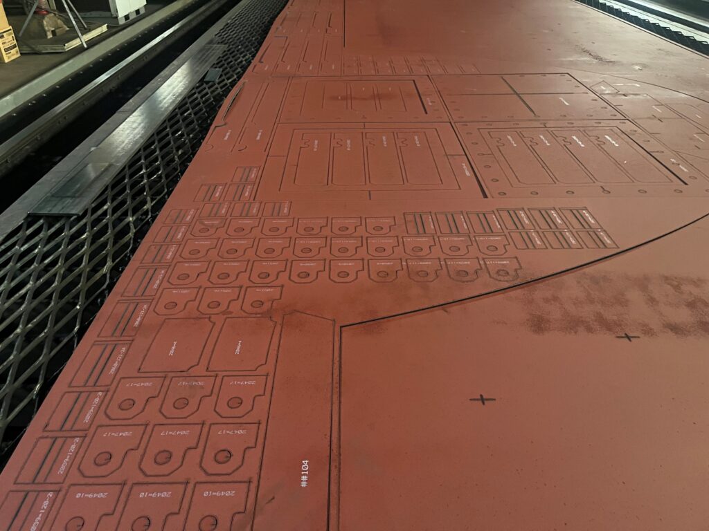 耐火塗装の切断・加工